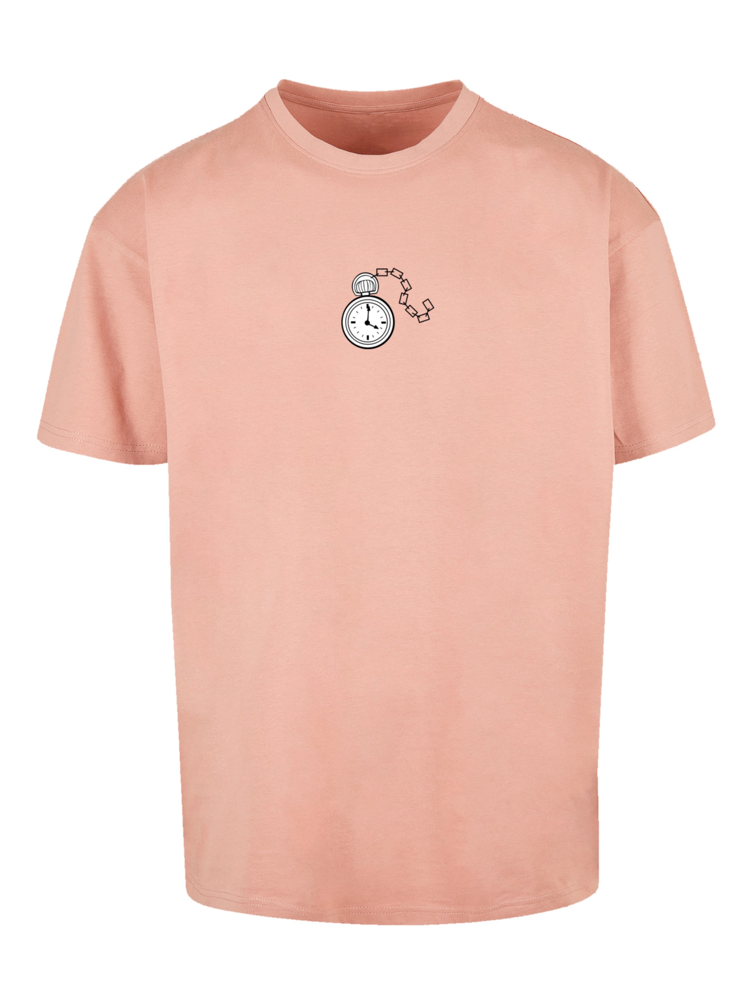 T-Shirt 'Alice im Wunderland Uhr Hase Heroes of Childhood' F4NT4STIC en rose : devant