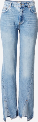 Gina Tricot Wide leg Jeans in Blauw: voorkant