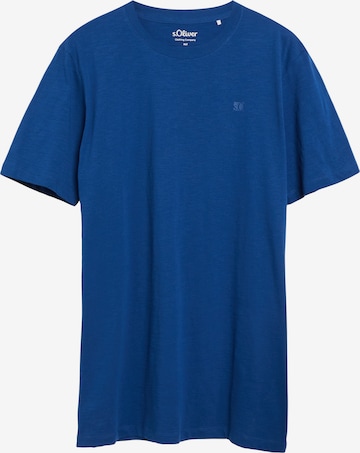 T-Shirt s.Oliver Men Tall Sizes en bleu : devant