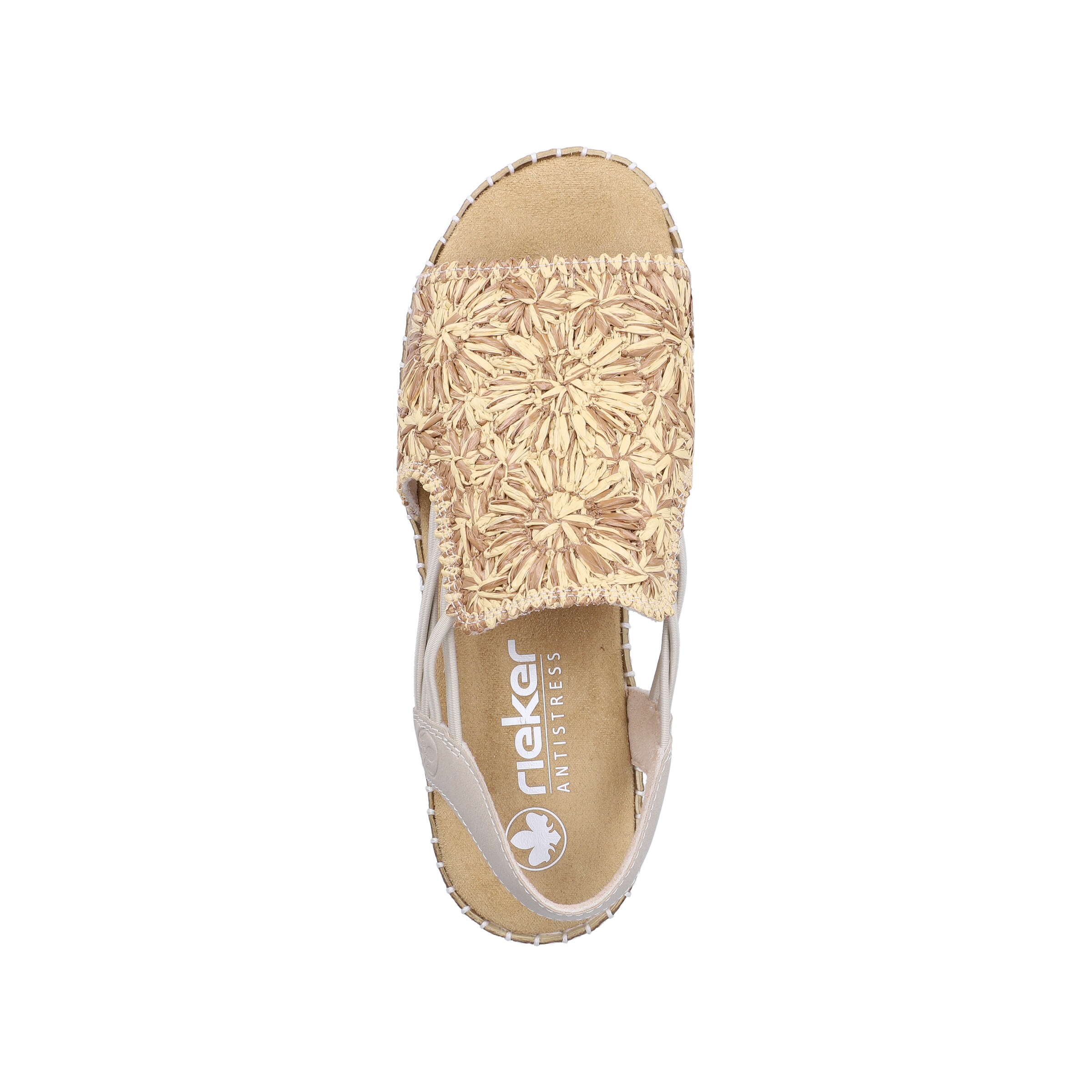 Sandales à lanières 'V1268' Rieker en beige