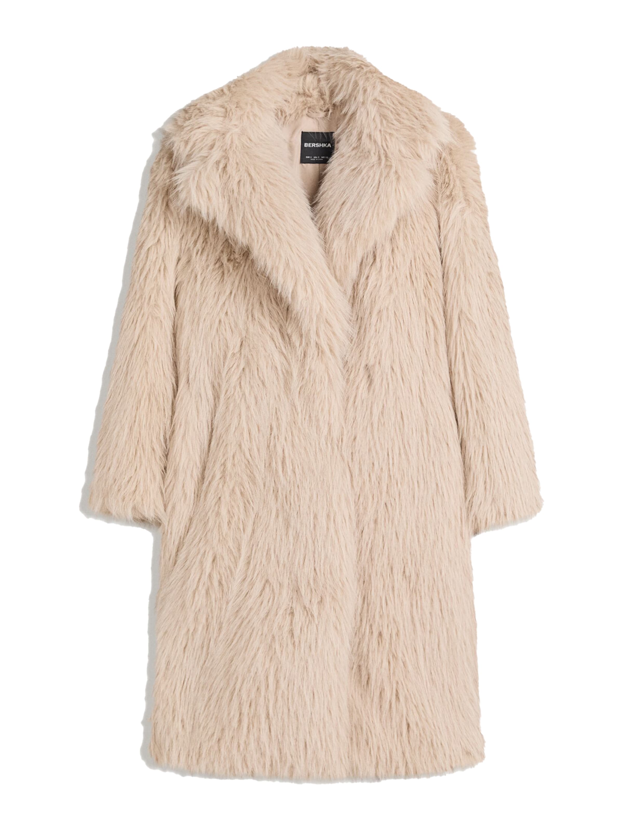 Bershka Přechodný kabát – béžová: přední strana