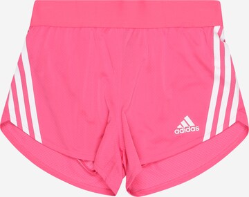 ADIDAS SPORTSWEAR Regular Workout Pants 'Aeroready 3-Stripes ' in Pink: front