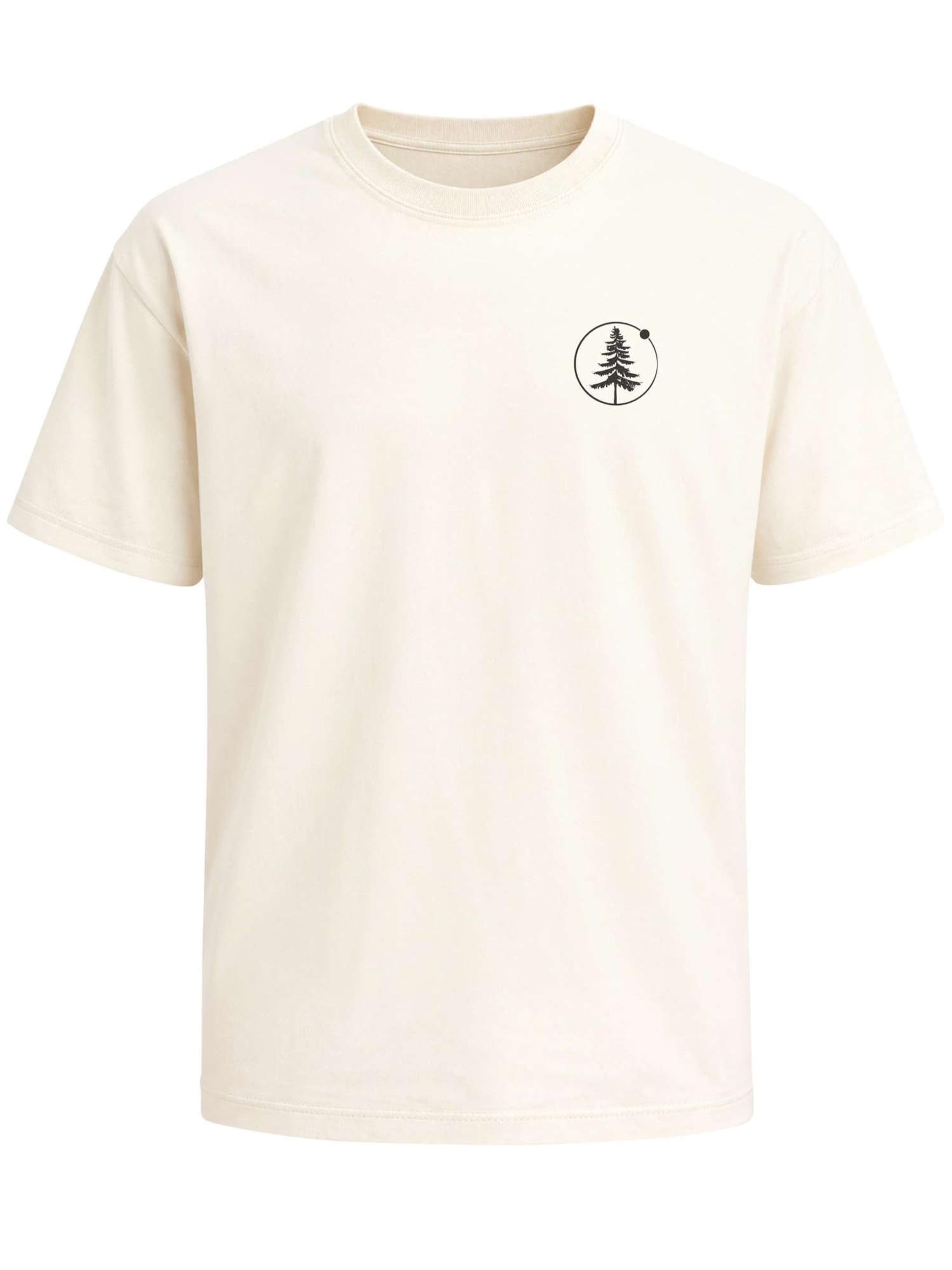 Neverless Shirt 'Outdoor Baum'‌‌‌‌‌‌‌‌‌‌ in Beige: Vorderseite