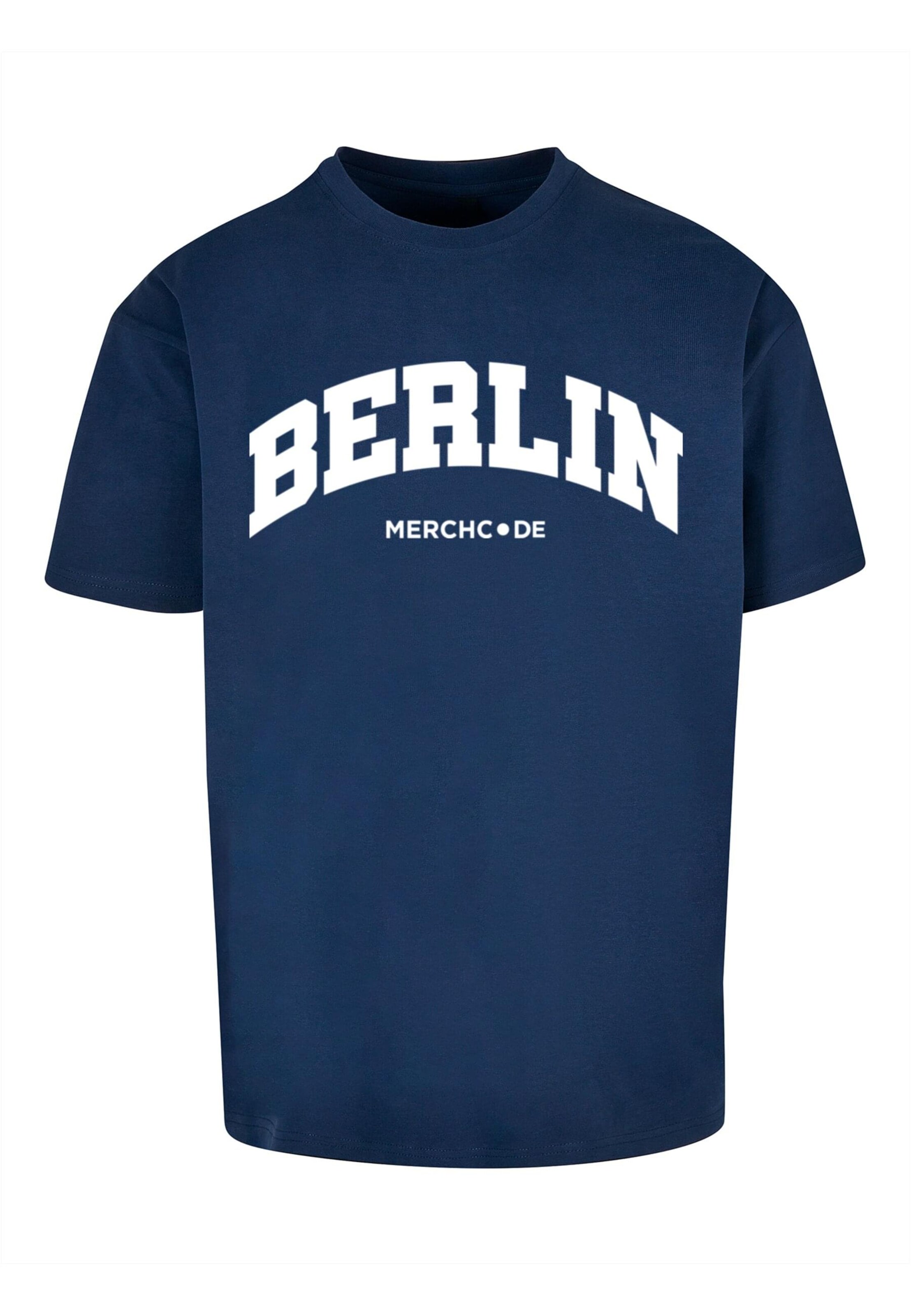 Merchcode Shirt 'Berlin' in Blue: front