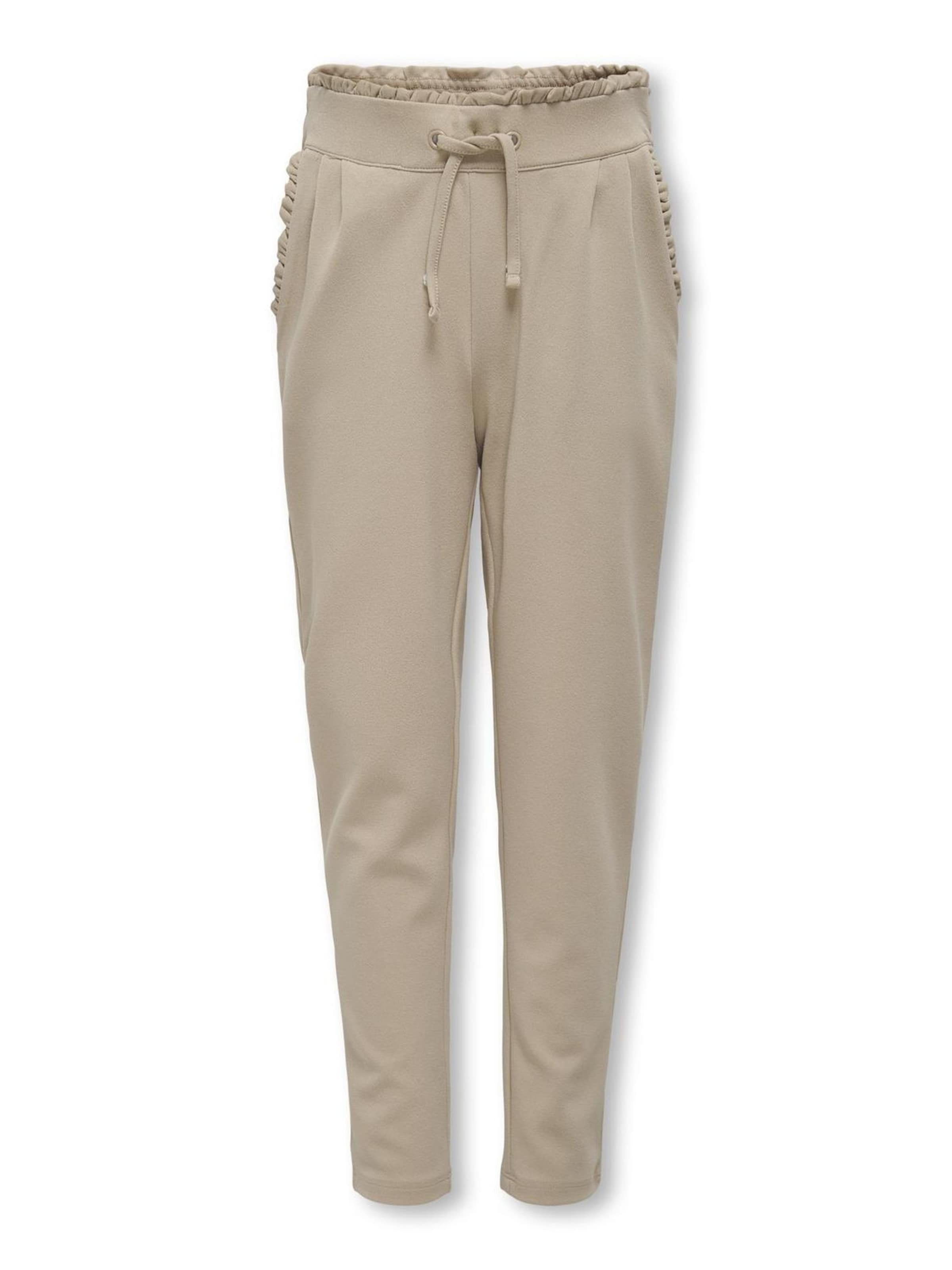 ONLY GIRLS Tapered Broek in Beige: voorkant
