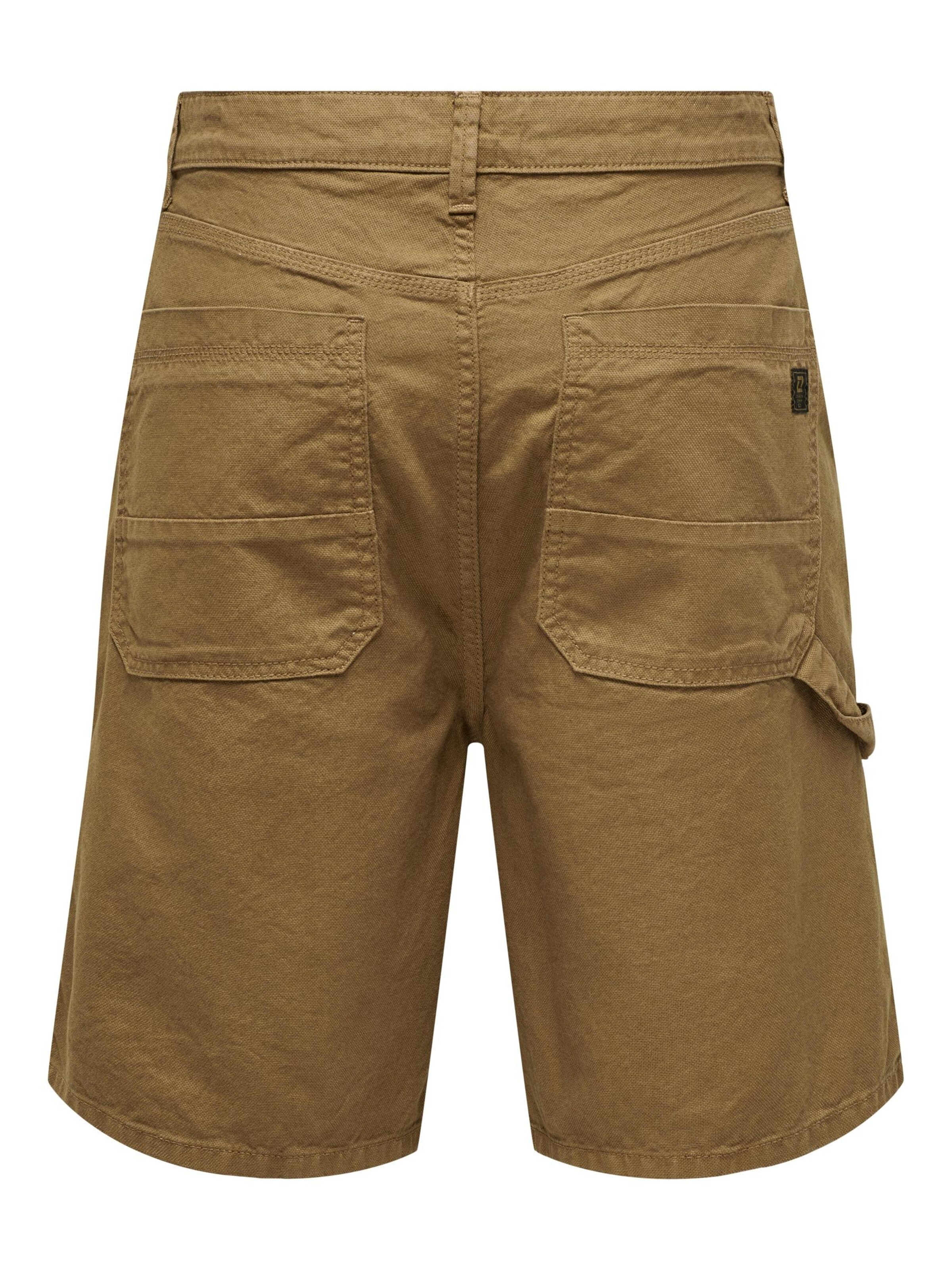 Only & Sons Loosefit Shorts 'ONSEdge' in Braun