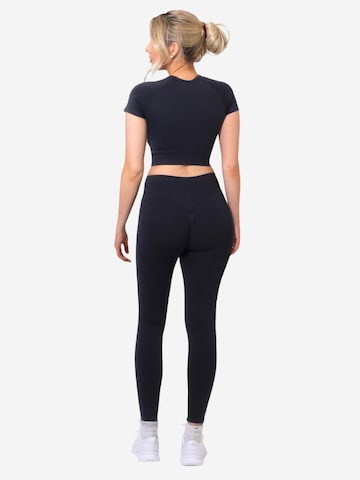 OYOJ Skinny Leggings 'Nova Active Scrunch Tights - Black' i svart