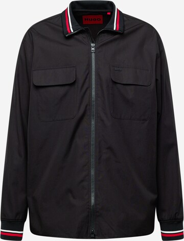 HUGO Regular fit Prehodna jakna 'Ebione' | črna barva: sprednja stran