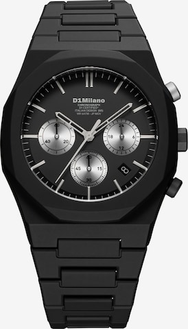 D1 Milano Analoguhr in Schwarz: Vorderseite