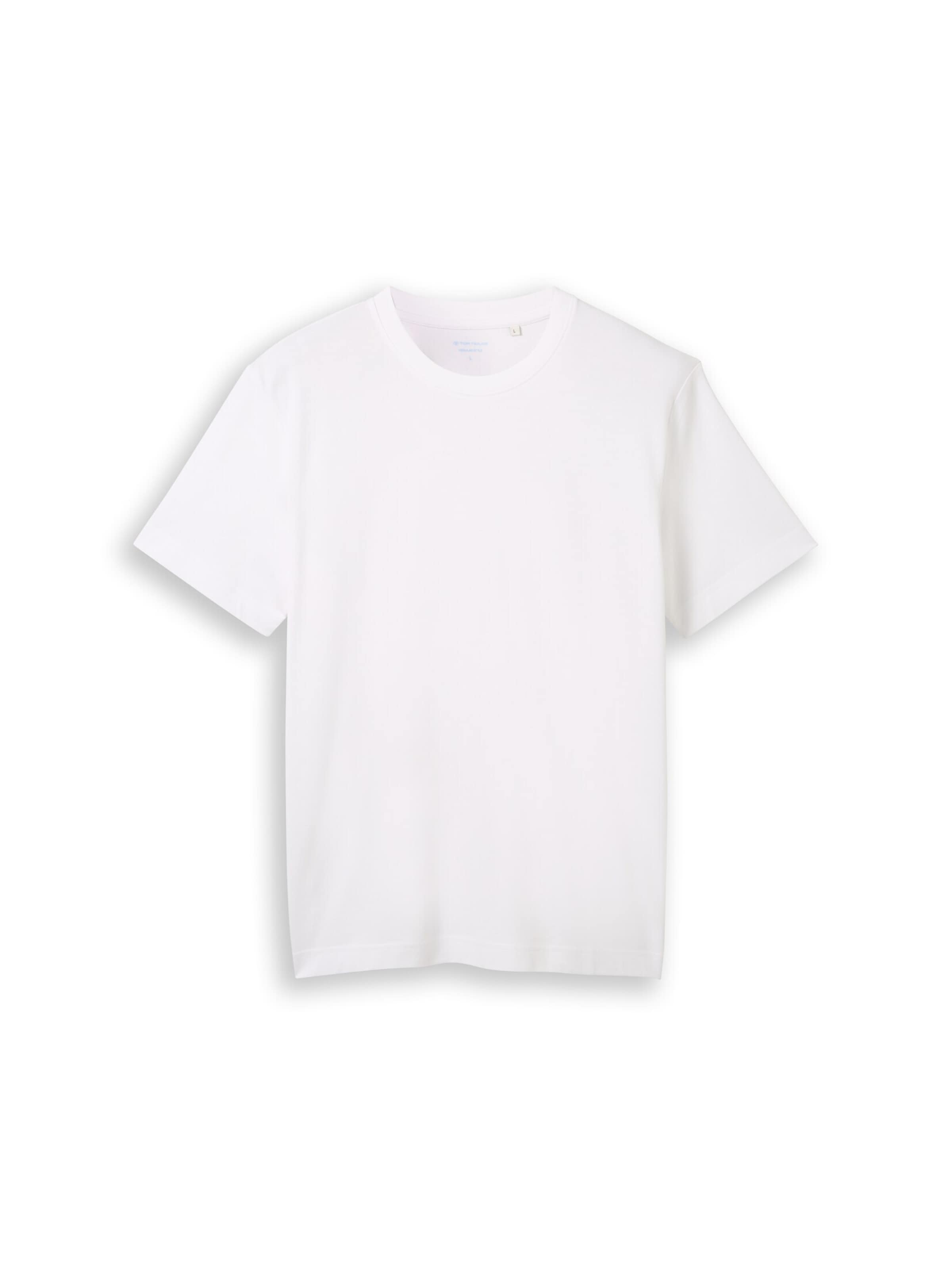 T-Shirt TOM TAILOR en blanc : devant
