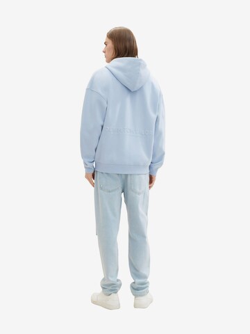 TOM TAILOR DENIM Zip-Up Hoodie in Blue