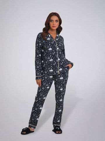 LEAFLETIC Pyjama‌‌‌ in Schwarz