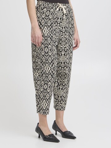 ICHI Loosefit Broek 'LINNO' in Zwart