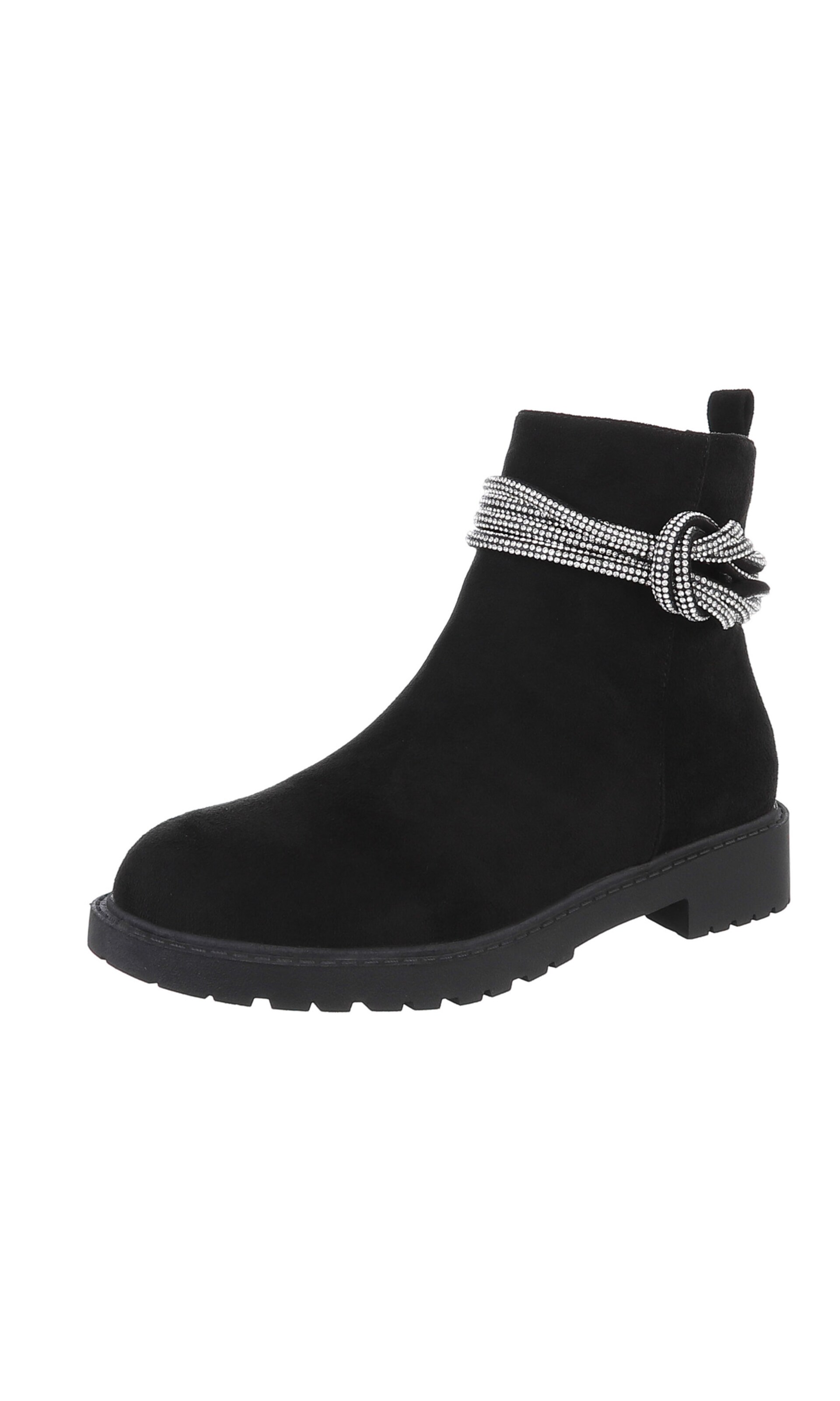 Ital-Design Stiefelette in Schwarz: Vorderseite