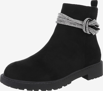 Ital-Design Stiefelette in Schwarz: Vorderseite