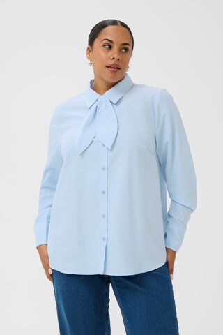 KAFFE CURVE Shirt in Blauw: voorkant