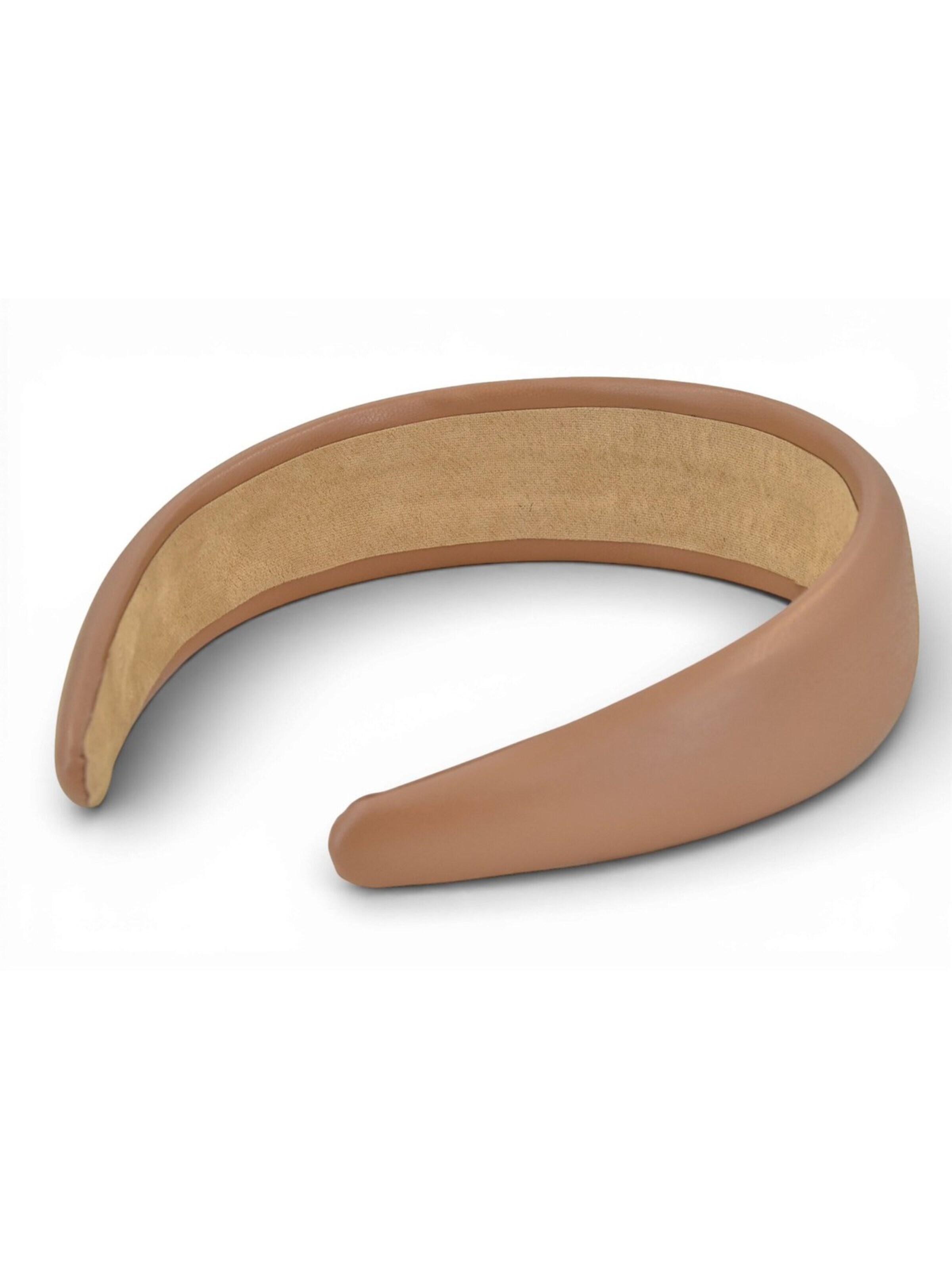 styleBREAKER Hair jewelry 'Haarreif Kunstleder Optik Breit' in Brown