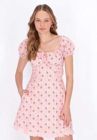 MYMO - Vestido en rosa: frente