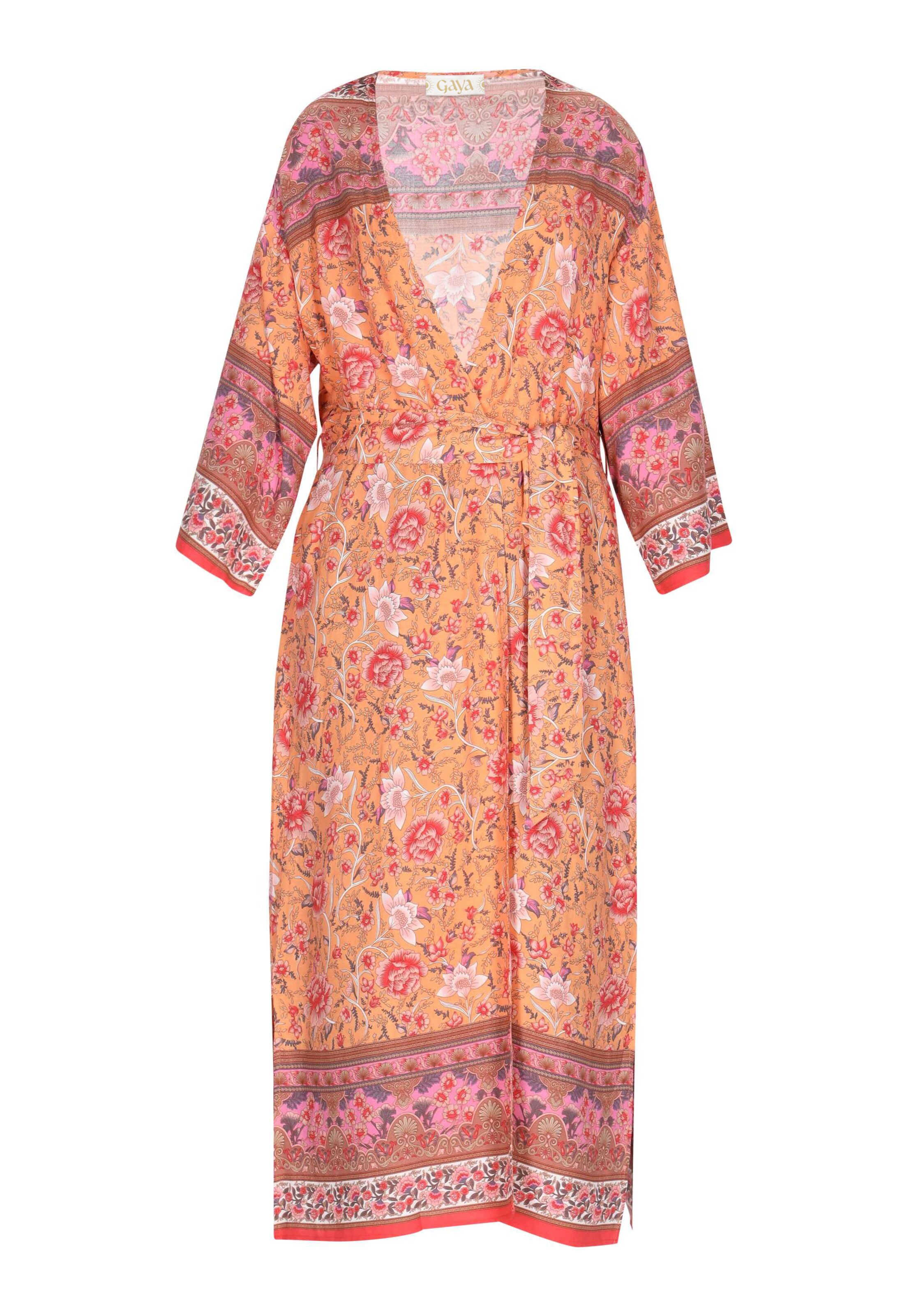 Kimono Gaya en orange : devant