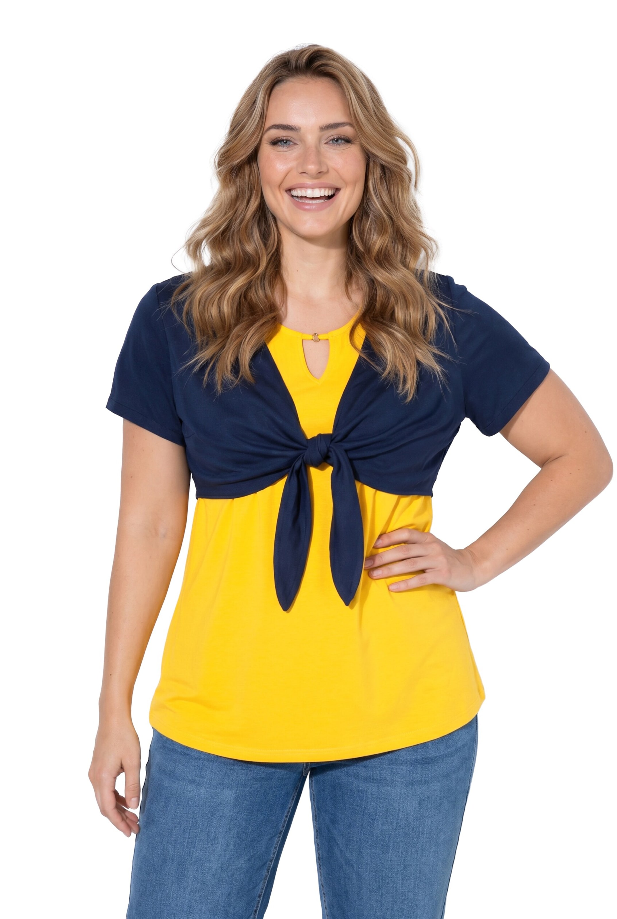 Angel of Style Blouse in Blauw: voorkant
