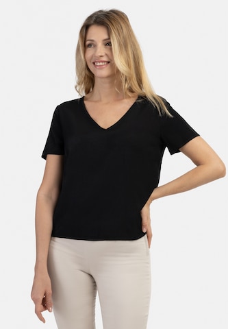 usha WHITE LABEL Blouse in Zwart: voorkant