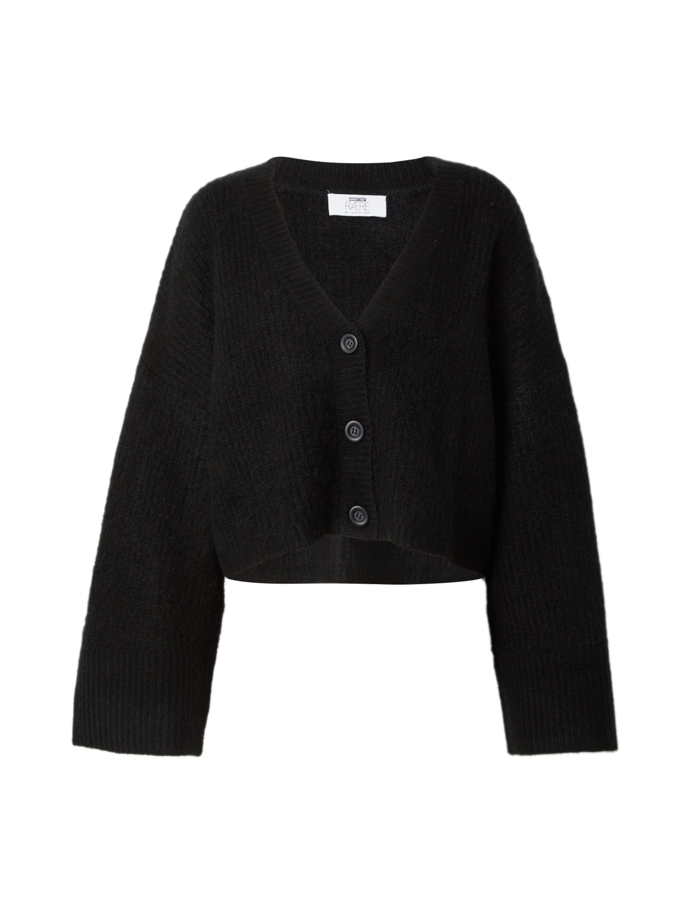 RÆRE by Lorena Rae Knit Cardigan in Black: front