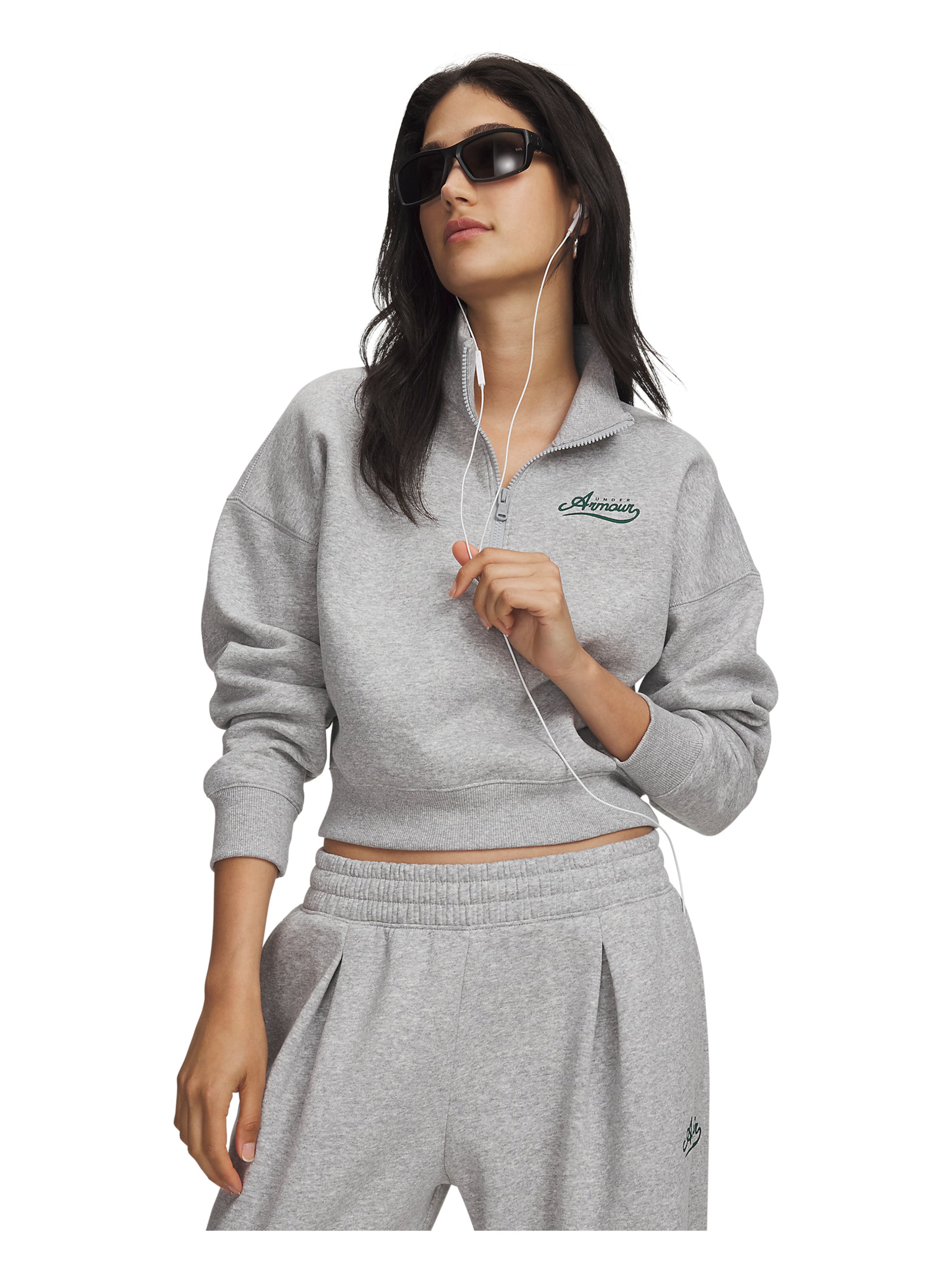 UNDER ARMOUR Sports sweatshirt 'Rival' in Grey: front