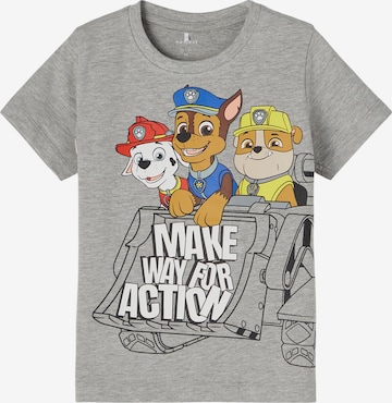 NAME IT Shirt 'Paw Patrol' in Grijs: voorkant