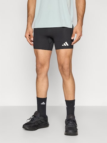 ADIDAS PERFORMANCE Skinny Παντελόνι φόρμας 'ADIZERO' σε μαύρο: μπροστά
