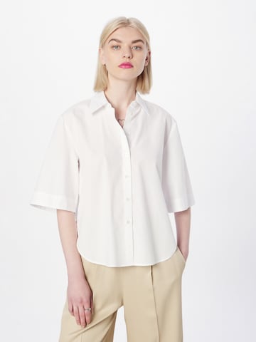 HUGO Red Blouse in White: front