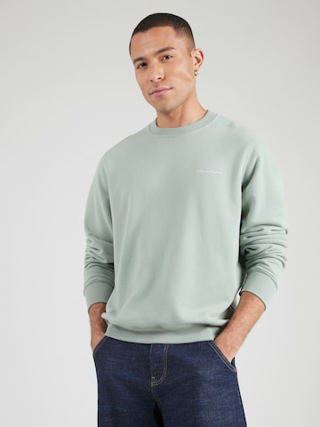 Abercrombie & Fitch Суичър в зелено: отпред