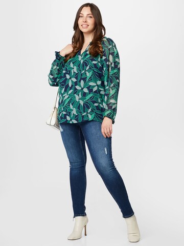 ONLY Curve Bluse 'STAR' in Blau