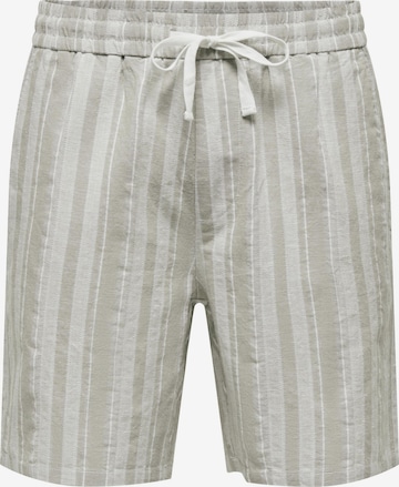 Only & Sons Regular Pants 'Tel 0039' in Grey: front