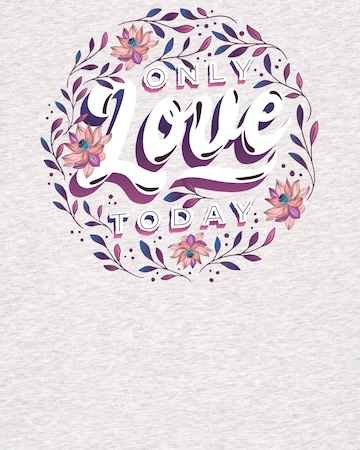 Watapparel Shirt 'Only love today' in Grey