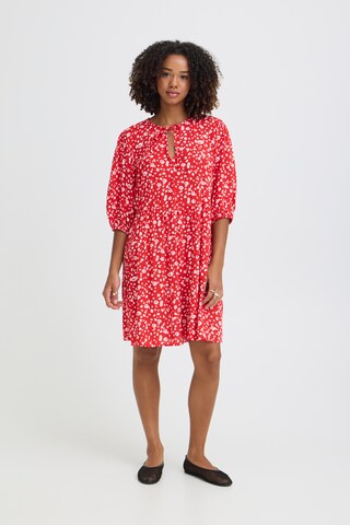 ICHI Jurk in Rood: voorkant