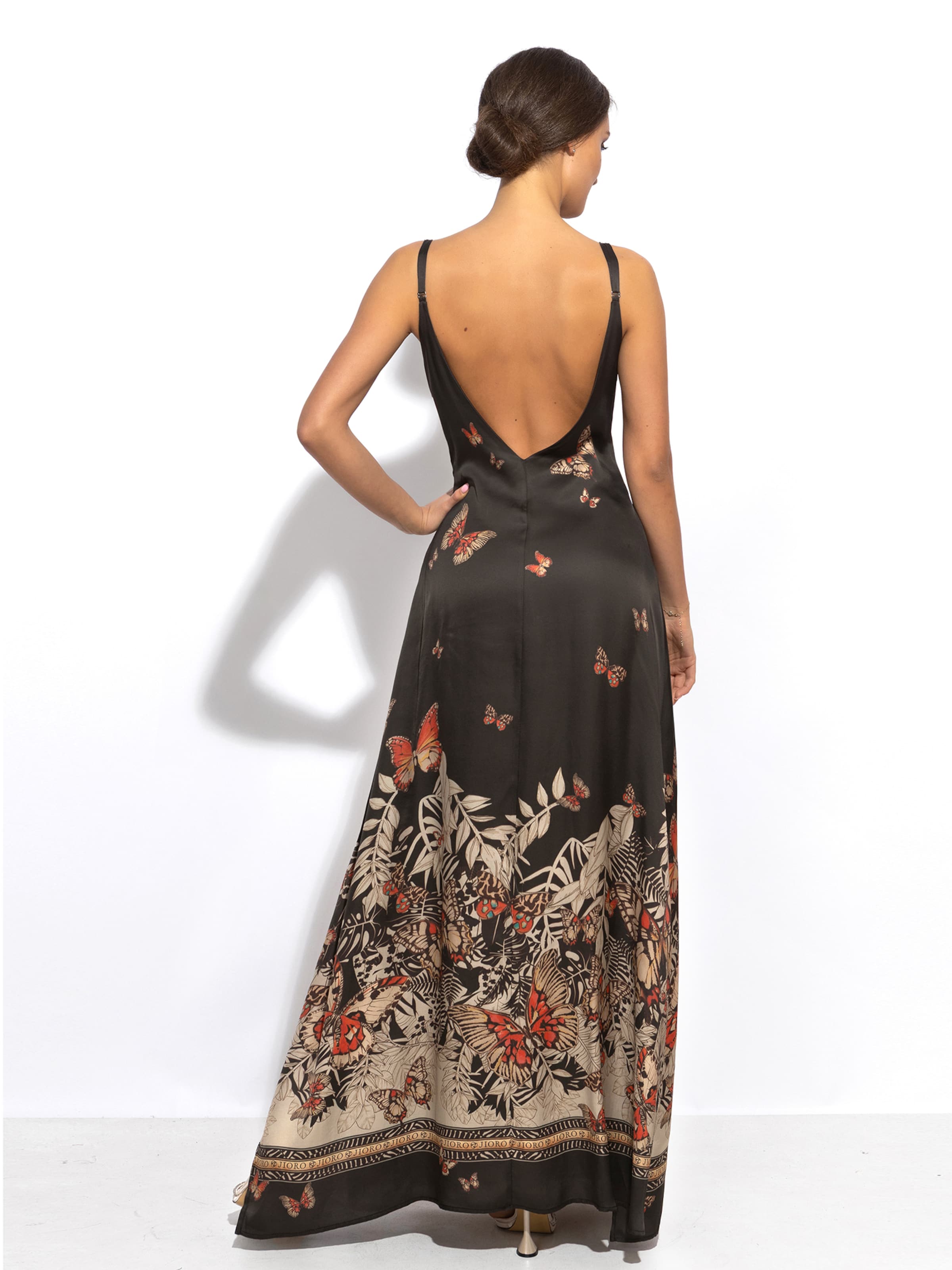 JIORO Kleid 'MIDNIGHT BUTTERFLIES'‌‌‌‌‌‌‌‌ in Schwarz
