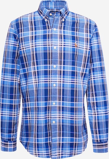 Polo Ralph Lauren Overhemd in de kleur Lichtblauw / Donkerblauw / Cognac / Wit, Productweergave
