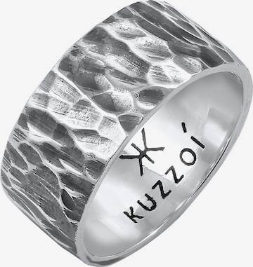 KUZZOI Ring Bandring in Silber: front