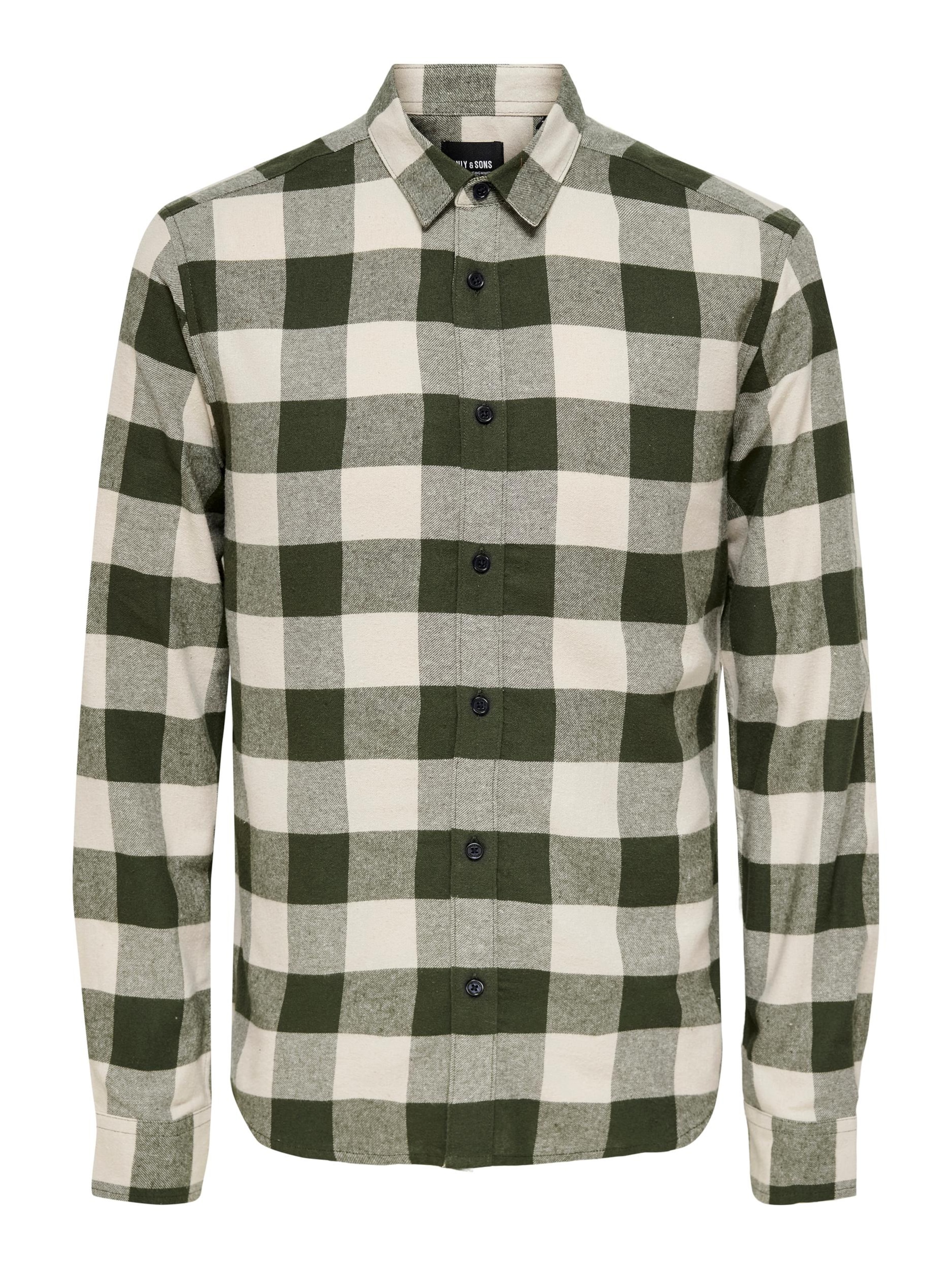 Chemise Only & Sons en vert : devant