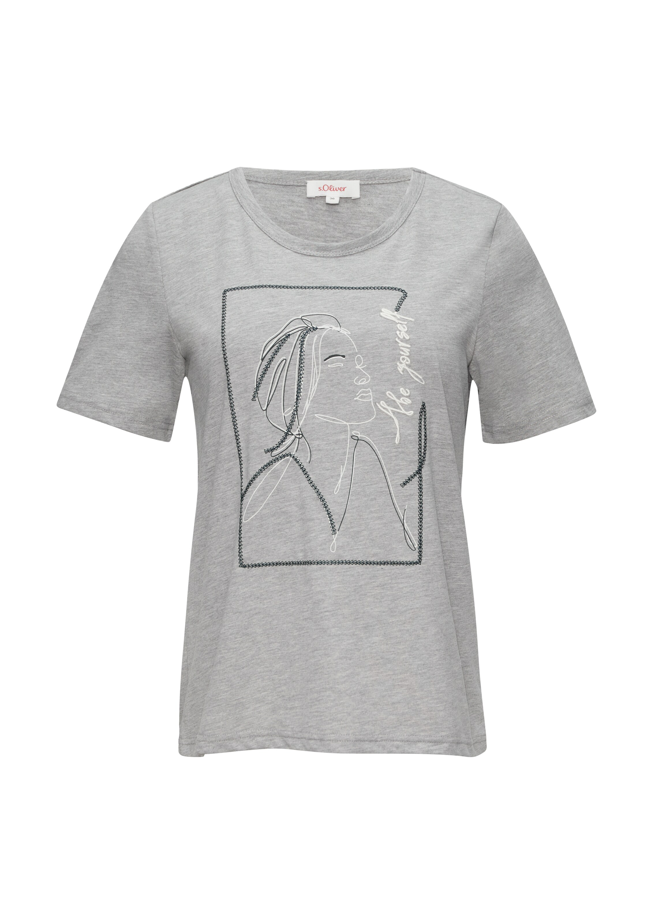 T-shirt s.Oliver en gris : devant