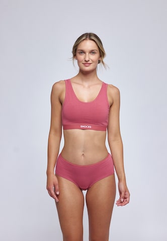 SNOCKS Boxer shorts 'Soft- Bra' in Pink: front