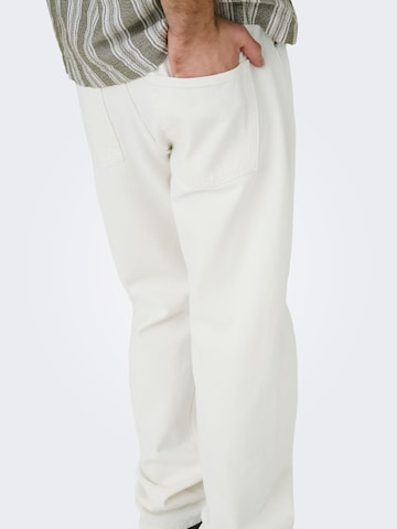 Only & Sons - regular Vaquero 'ONSEdge' en blanco