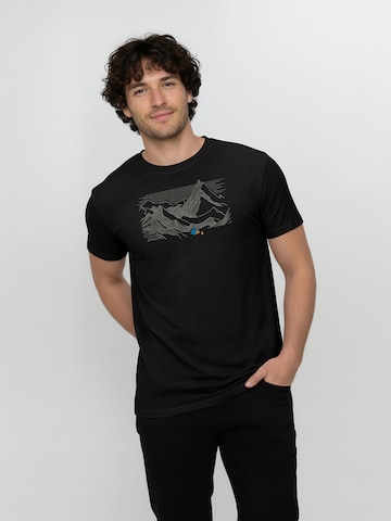 GREENBOMB Performance shirt ' Loom Tent ' in Black: front