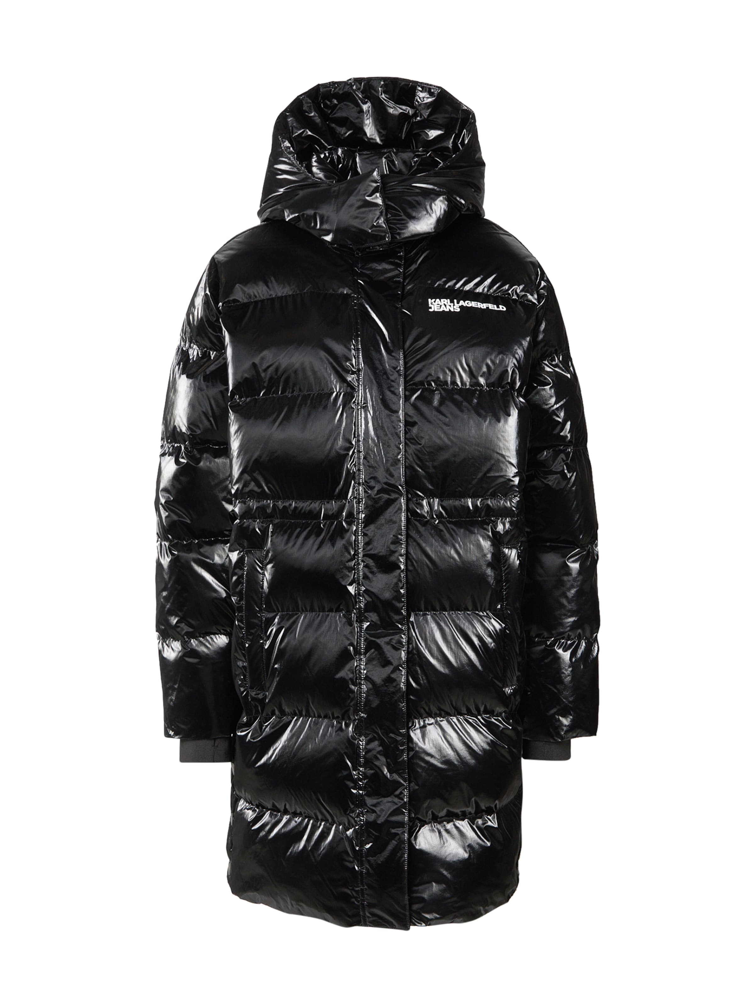 KARL LAGERFELD JEANS Mantel in Schwarz: Vorderseite