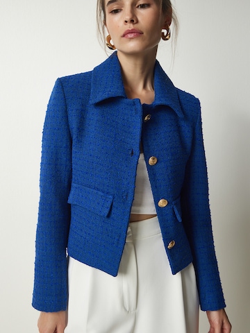Veste mi-saison Happiness İstanbul en bleu : devant