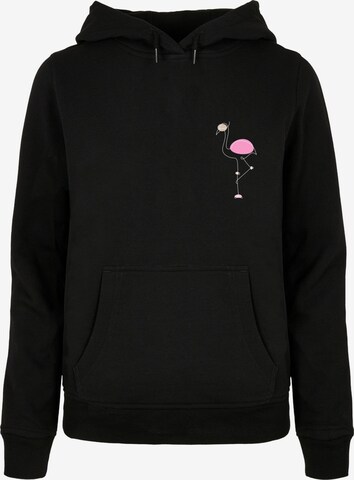 Merchcode Sweatshirt 'Flamingo' in Schwarz: predná strana
