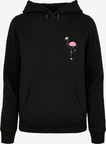 Merchcode Sweatshirt 'Flamingo' in Schwarz: predná strana