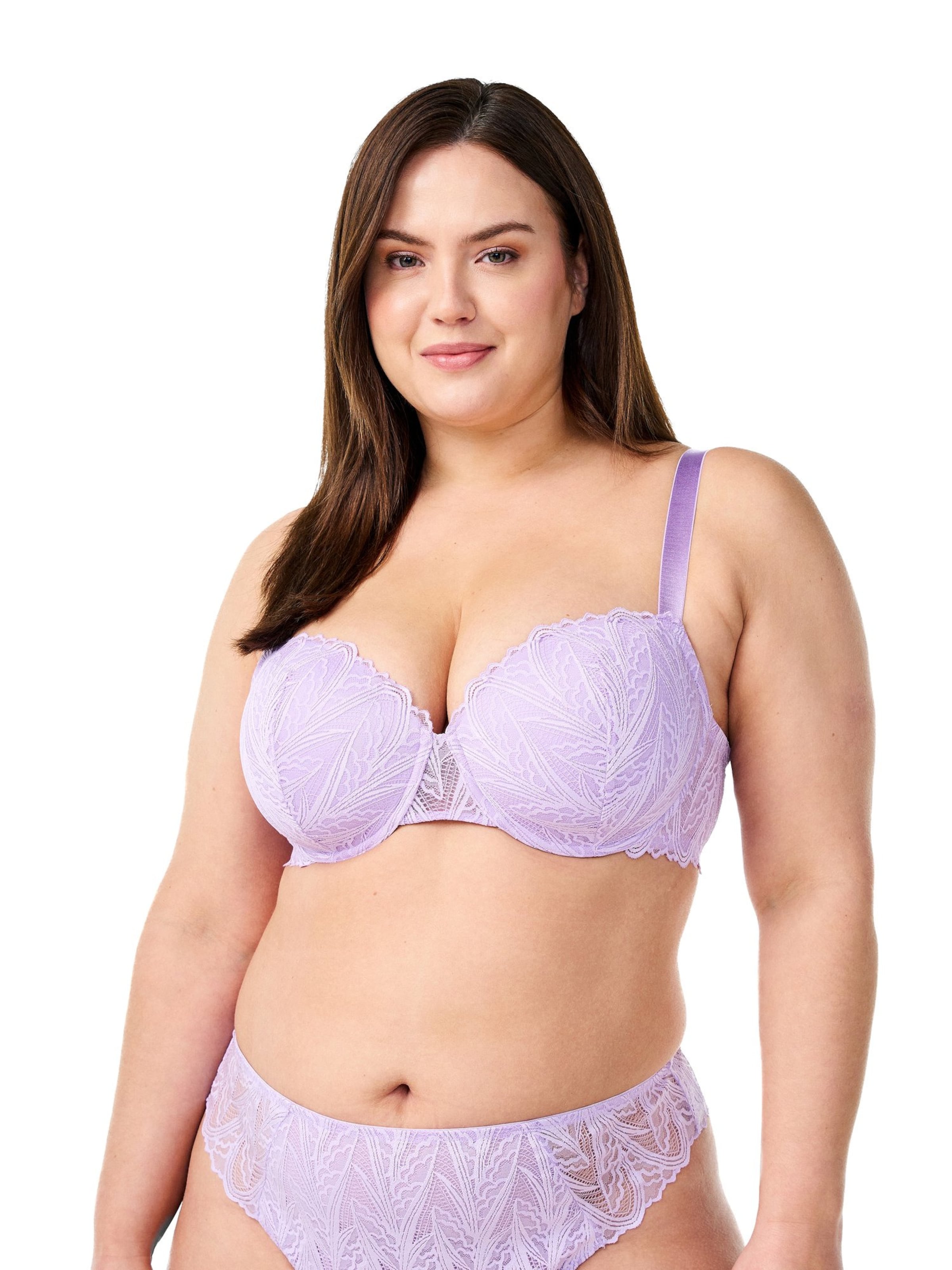 Devoted by Zizzi Bustier BH 'Lycro' in Lila: Vorderseite