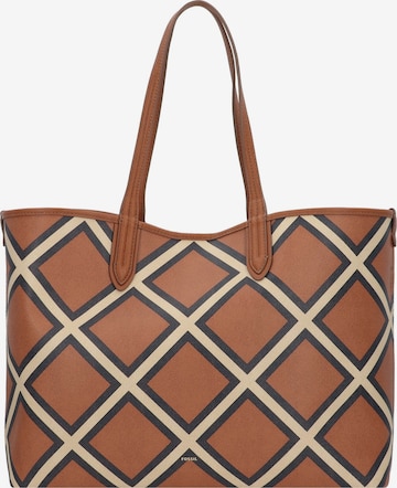 FOSSIL Shopper in Bruin: voorkant