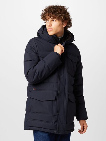 TOMMY HILFIGER Winterparka in Blauw: voorkant